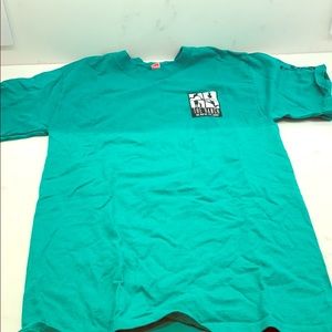 Teenworks service bright green shirt